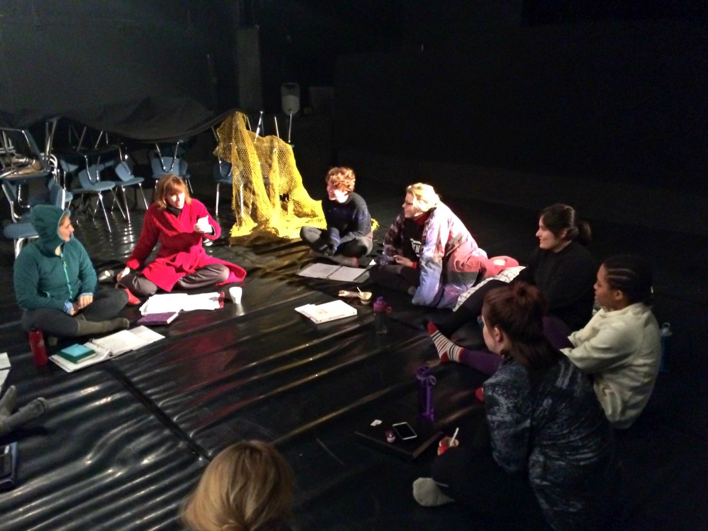 Rehearsing in the black box at The Freezer 1